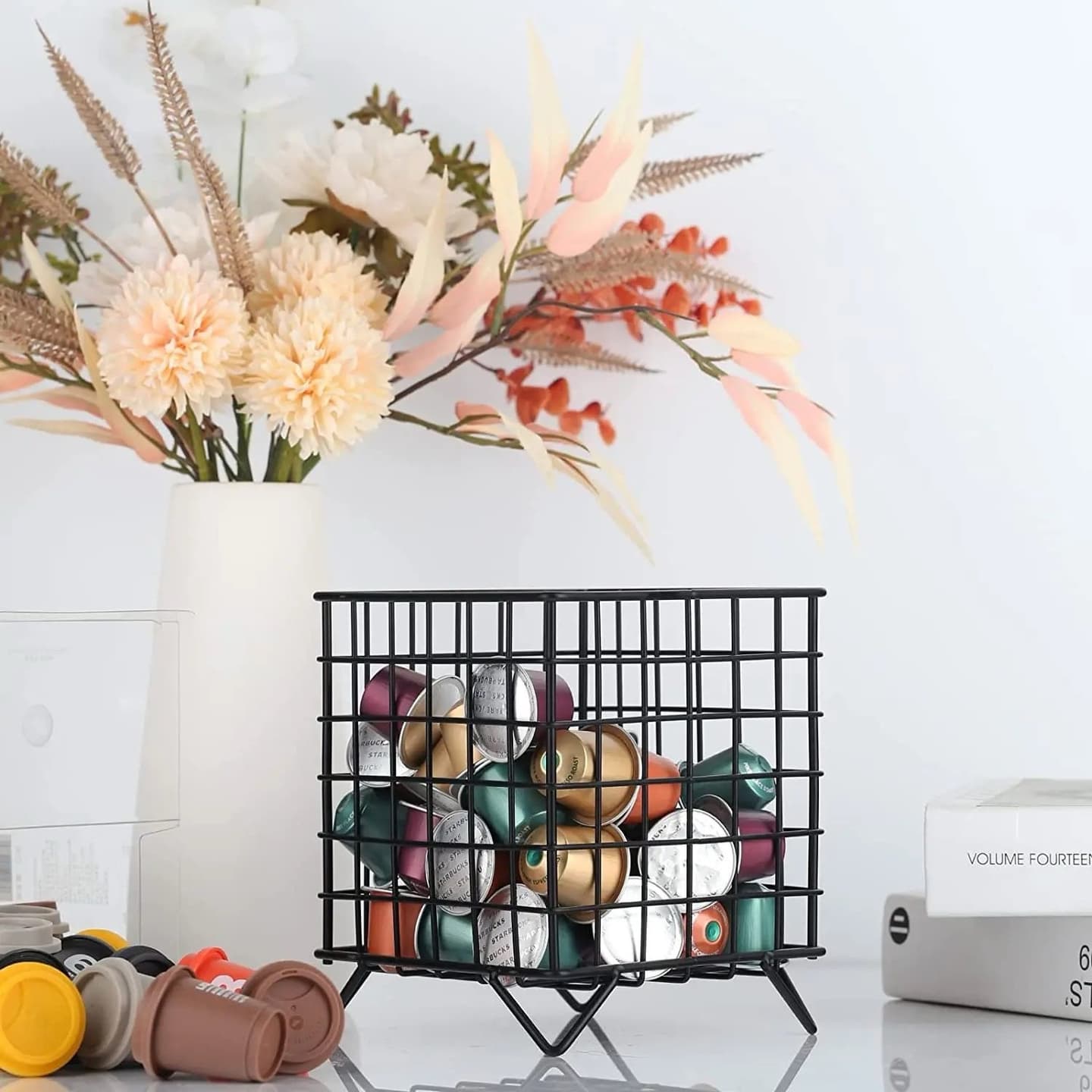 BLACK COFFEE CAPSULE STORAGE BASKET