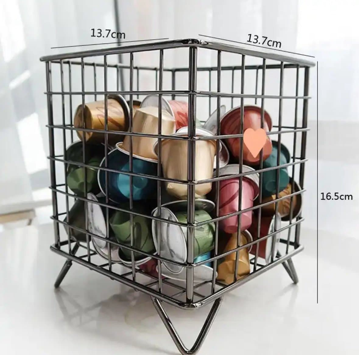 BLACK COFFEE CAPSULE STORAGE BASKET