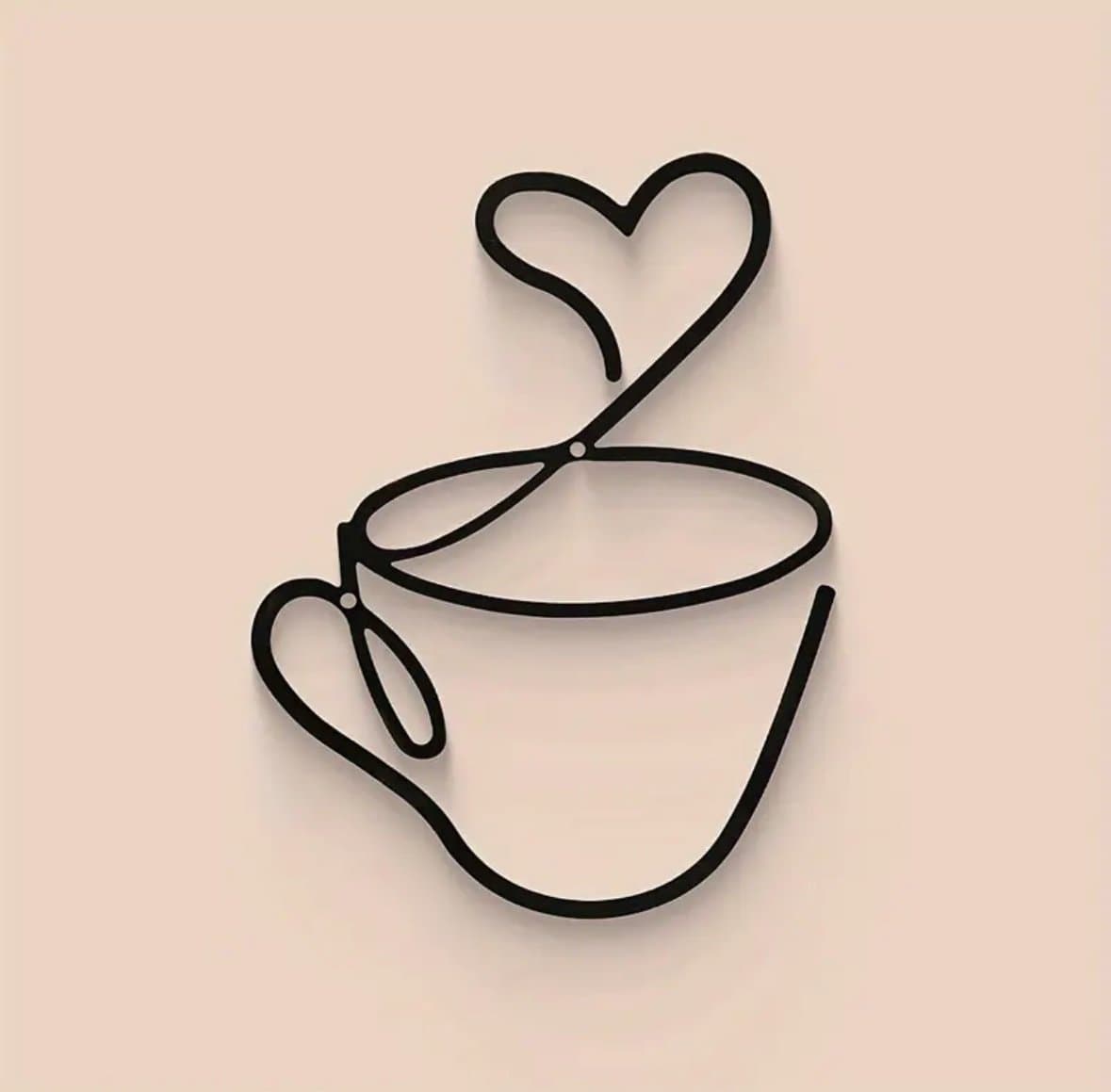 Metal Coffee Cup Wall Art 1