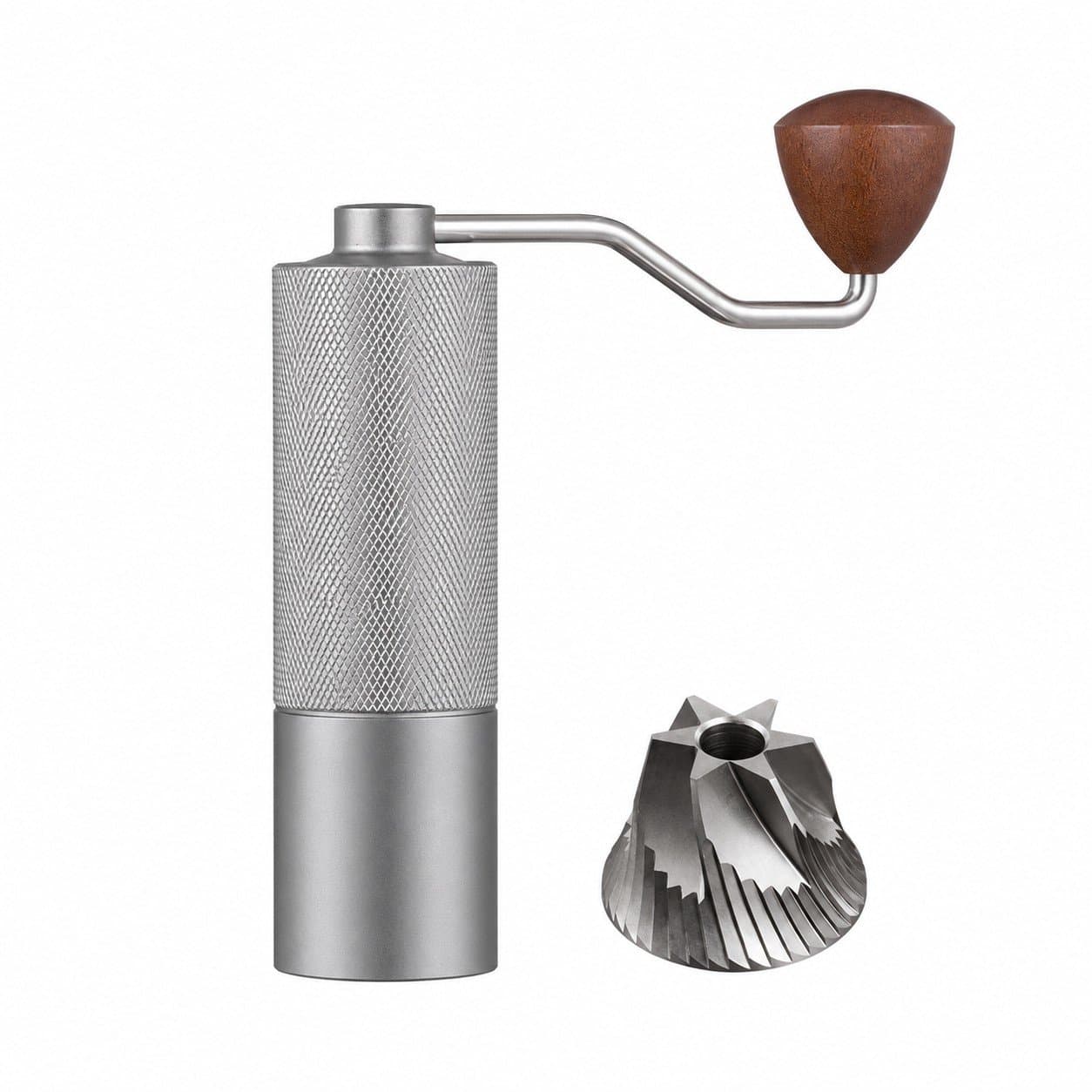 Portable Manual Coffee Grinder | Stainless Steel Gray