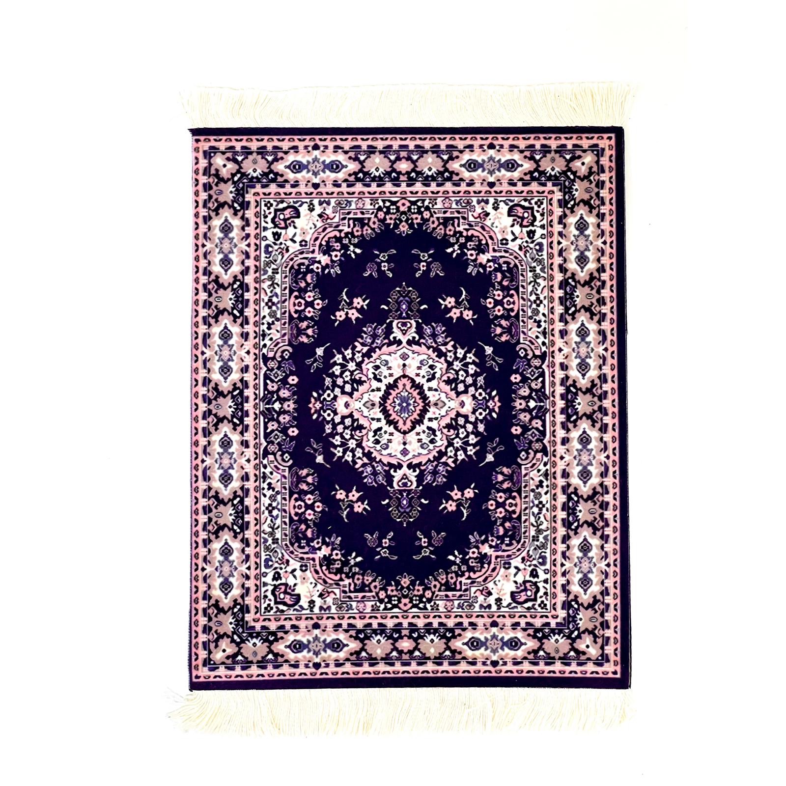 Persian Mini Woven Rug Mat-Blue