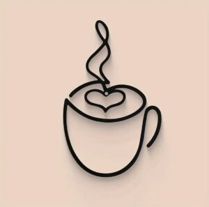 Metal Coffee Cup Wall Art 3