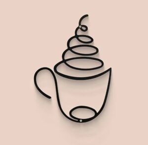 Metal Coffee Cup Wall Art 2