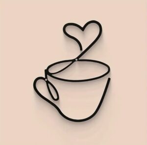 Metal Coffee Cup Wall Art 1