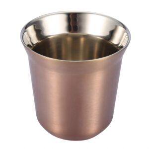 Stainless Steel Double Wall Coffee Cup 80ml(Rose Golden)
