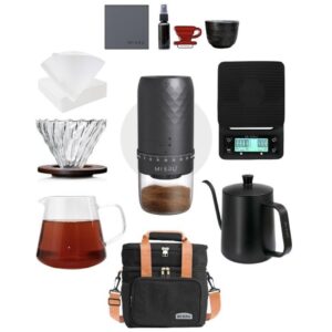 MIBRU ECONOMIC V60 COFFEE COFFEE SET OF 11 PIECE BAG WITH ELECTRIC GRINDER
