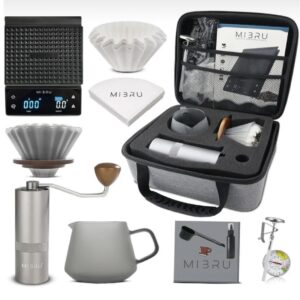 MIBRU Coffee travel mini-set v60 and kalita way drip coffee set 12-in-1 pro