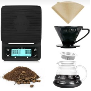 MIBRU V60 Coffee 4 Pcs Premium Pour Over Manual Coffee Maker